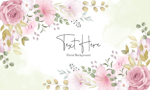 Beautiful soft floral background with dusty pink flowers