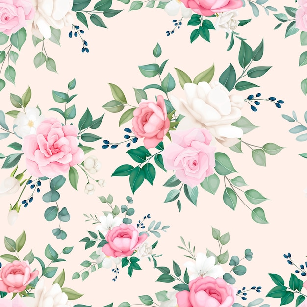 Beautiful soft floral seamless pattern design