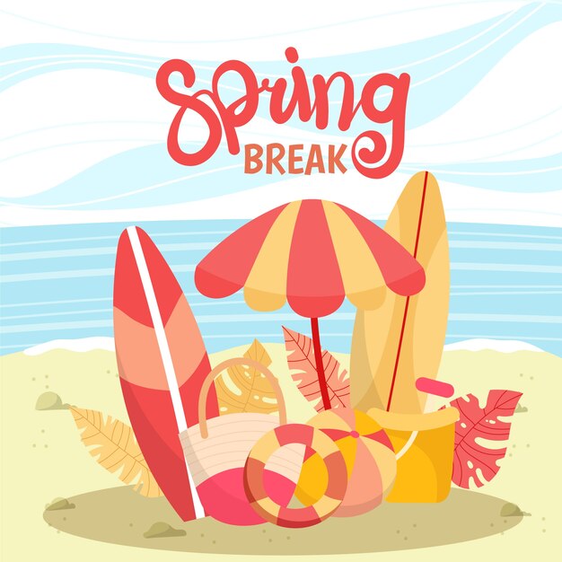 Beautiful spring break concept