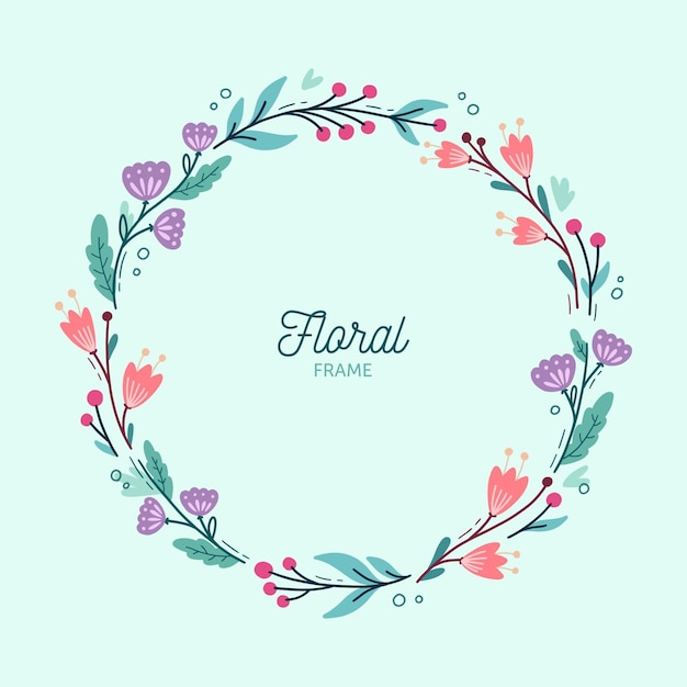 Beautiful spring floral frame