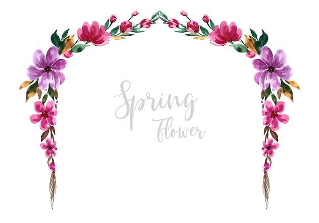 Beautiful spring flowers decoration frame design