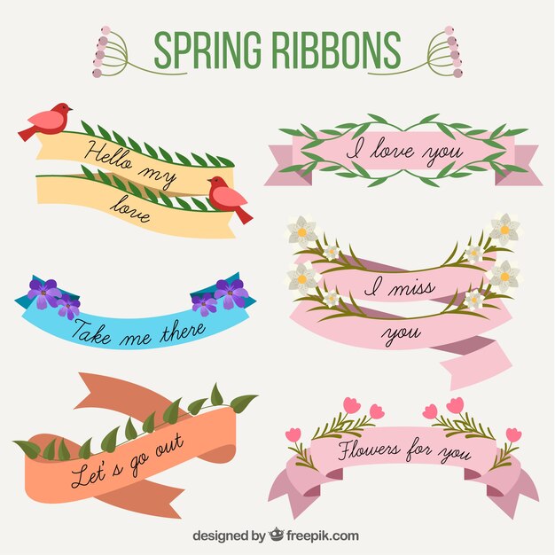 Beautiful spring ribbon collection