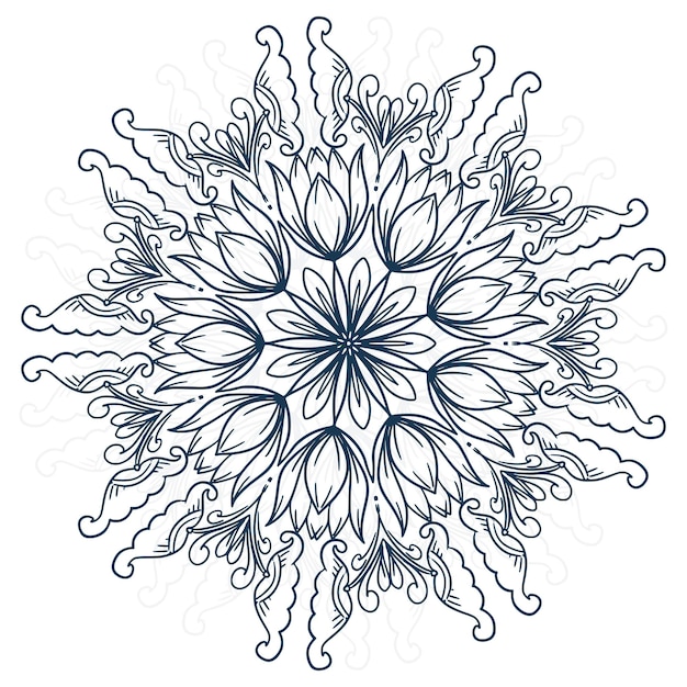 Free Vector beautiful style ornament mandala design