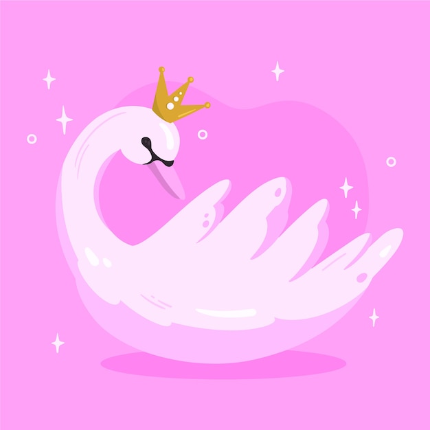 Beautiful swan princess concept