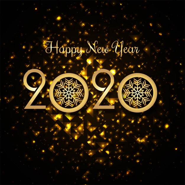 Beautiful text 2020 new year festival greeting card template