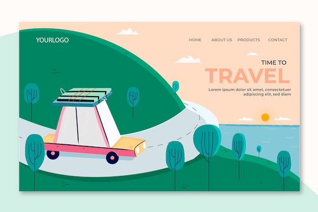 Beautiful travel landing page