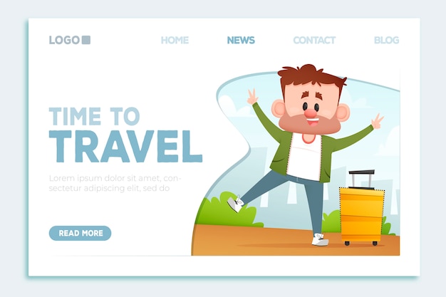 Beautiful travel landing page