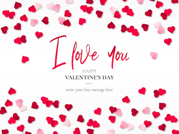 Free vector beautiful valentine's background with papercut hearts