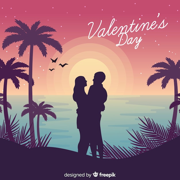 Free Vector beautiful valentines day background