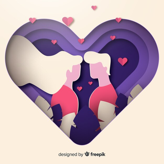 Free Vector beautiful valentines day background