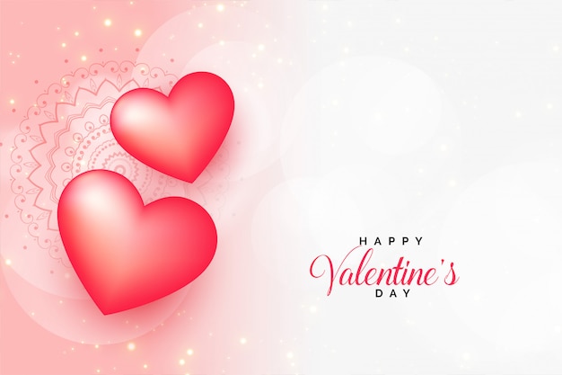 Beautiful valentines day greeting with text space