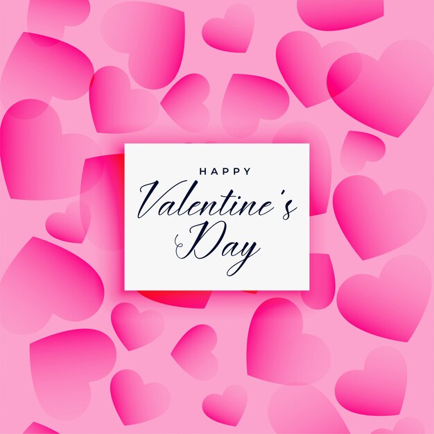 Beautiful valentines day hearts pattern background