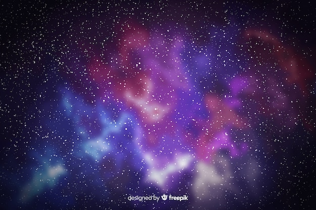 Free Vector beautiful view of galaxy particles background