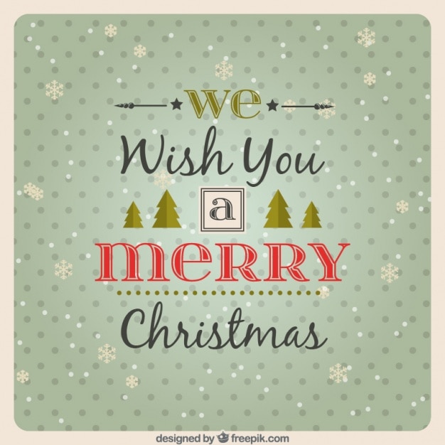 Free Vector beautiful vintage christmas greeting