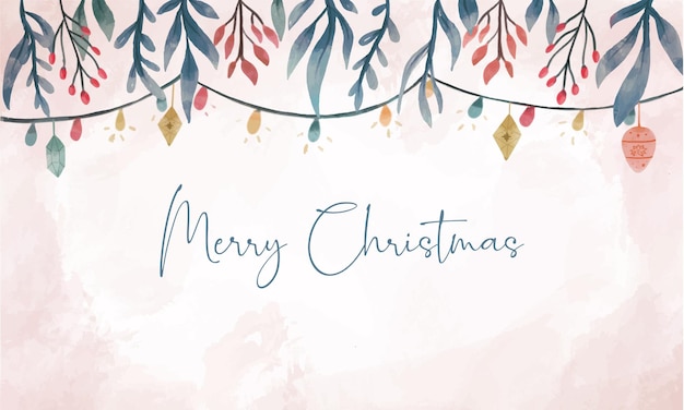 Beautiful watercolor Christmas background