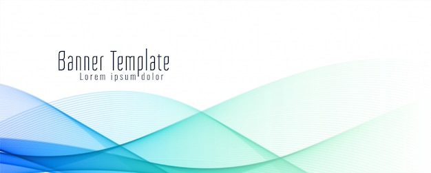 Beautiful wavy banner  template