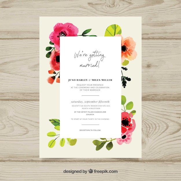 Beautiful wedding invitation