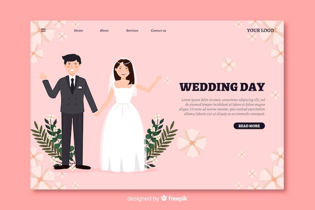 Beautiful wedding landing page