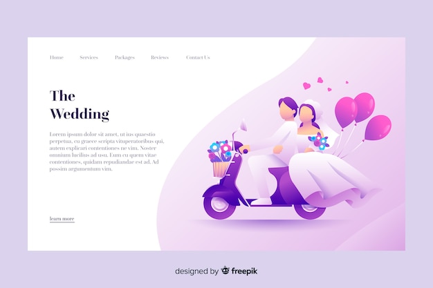 Beautiful wedding landing page