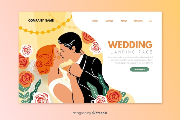 Beautiful wedding landing page