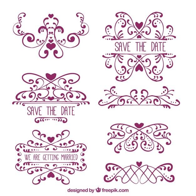 Beautiful wedding ornaments pack