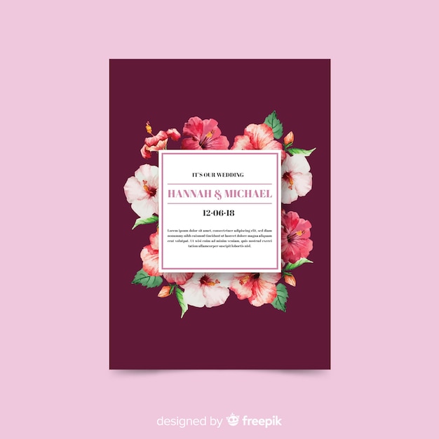 Free Vector beautiful wedding template in art deco style