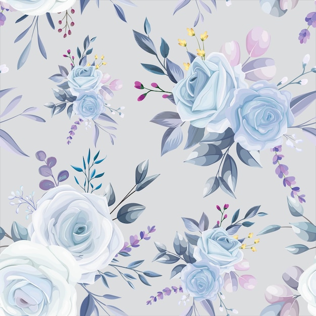 beautiful white floral seamless pattern design