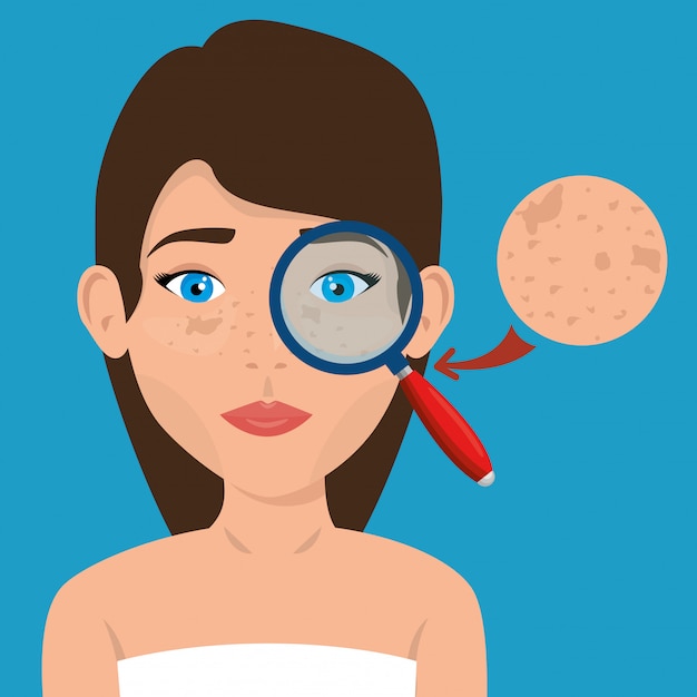 Free Vector beautiful woman in facial treatment