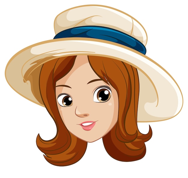 Free Vector beautiful woman wearing vintage hat