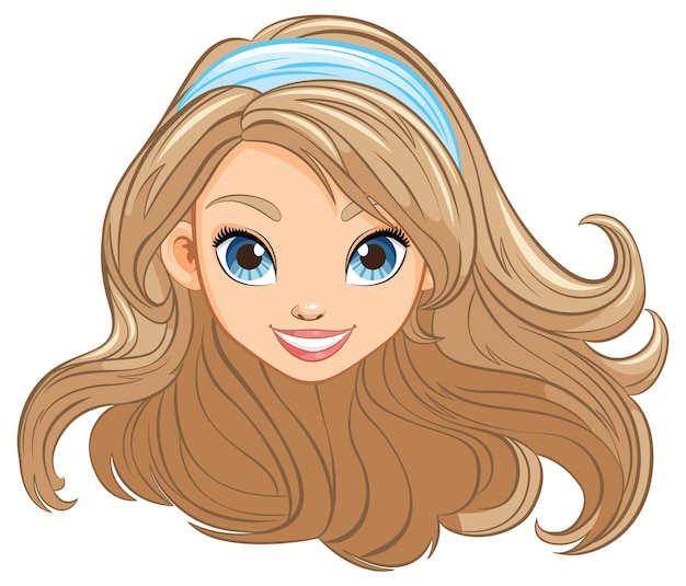 Beautiful Woman with Long Hair A Vector Illustration