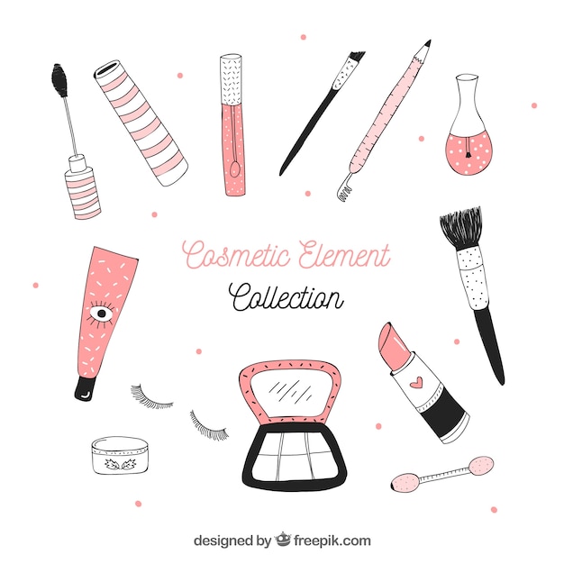 Free Vector beauty accessories set