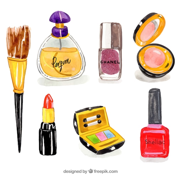 Free Vector beauty accessories set