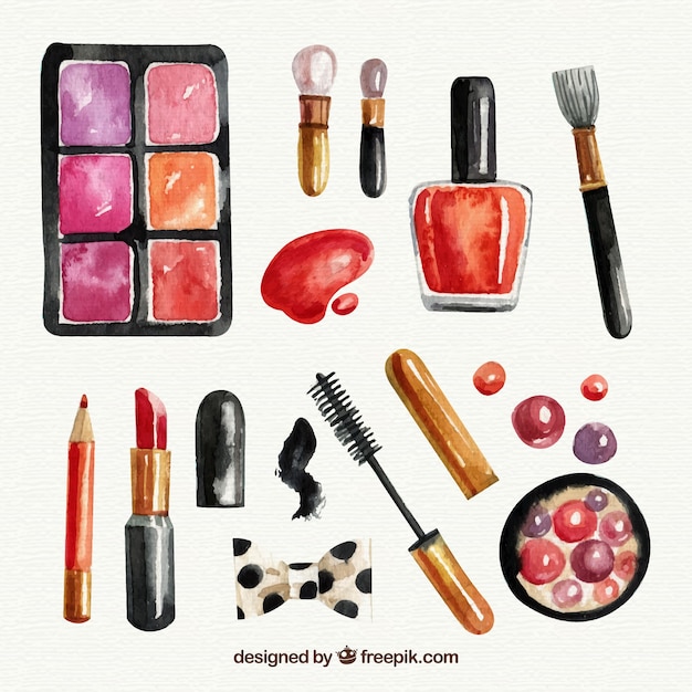 Free Vector beauty accessories set