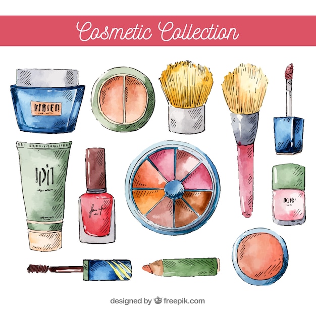 Free Vector beauty accessories set