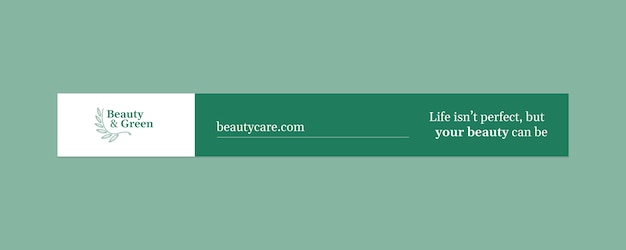 Beauty and care leaves salon banner