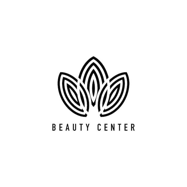 Beauty center branding logo illustration