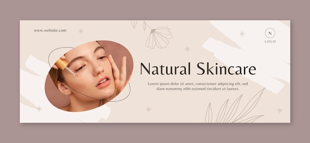 Free Vector beauty concept facebook cover template