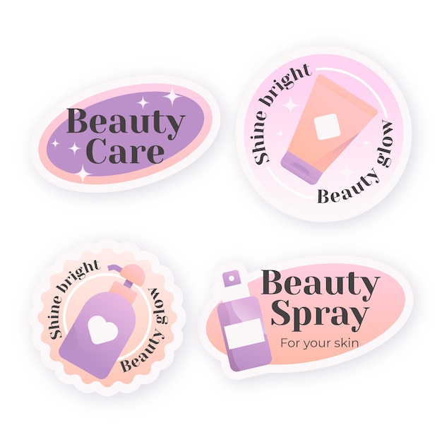 Beauty concept labels template