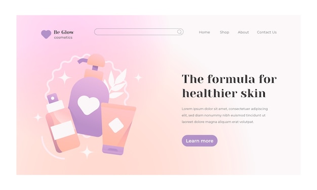 Beauty concept landing page