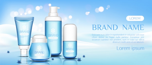 beauty cosmetics bottles