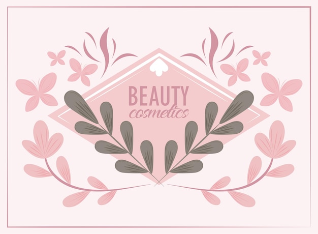 Free Vector beauty cosmetics nature label design