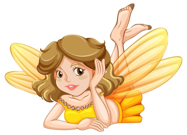 Free Vector beauty fairy on a white background