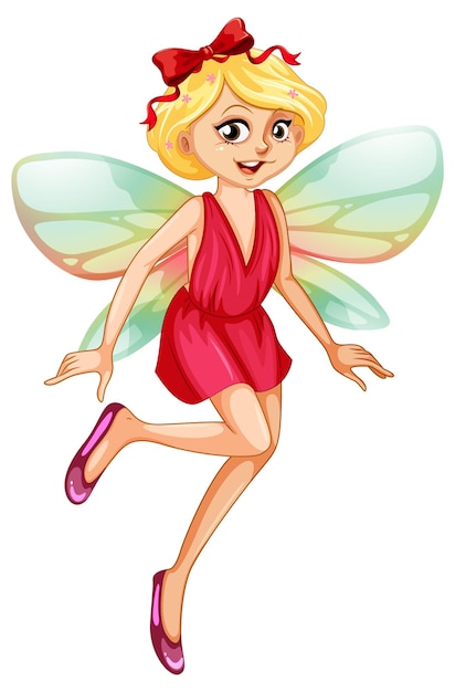 Free Vector beauty fairy on a white background