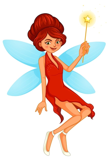 Free Vector beauty fairy on a white background