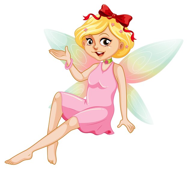 Beauty fairy on a white background