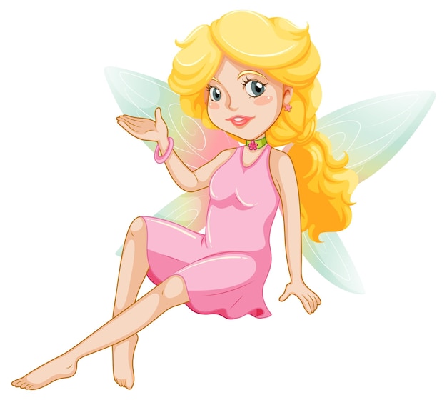 Free Vector beauty fairy on a white background