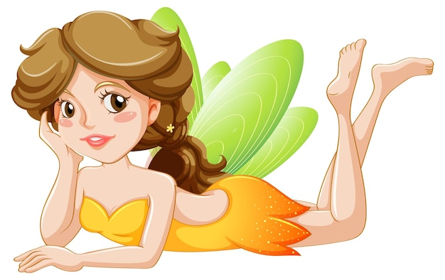 Free Vector beauty fairy on a white background