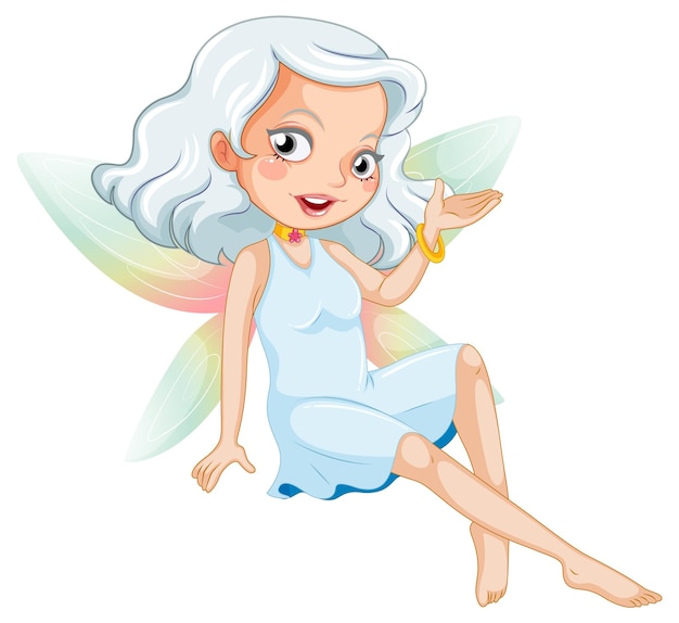 Free Vector beauty fairy on a white background