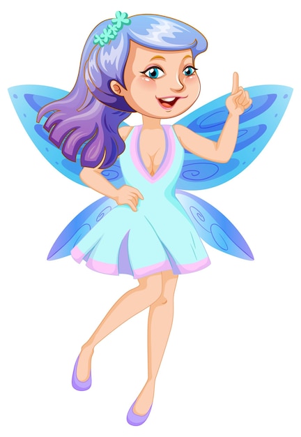 Free Vector beauty fairy on a white background