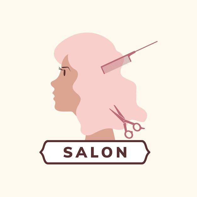 Free Vector beauty and hair salon icon